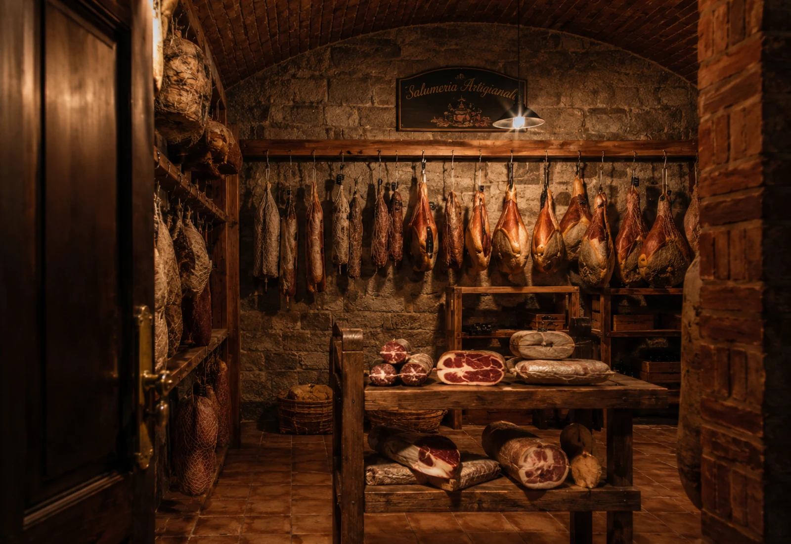 Spazio predisposto per la fotografia autorizzata della grotta di stagionatura