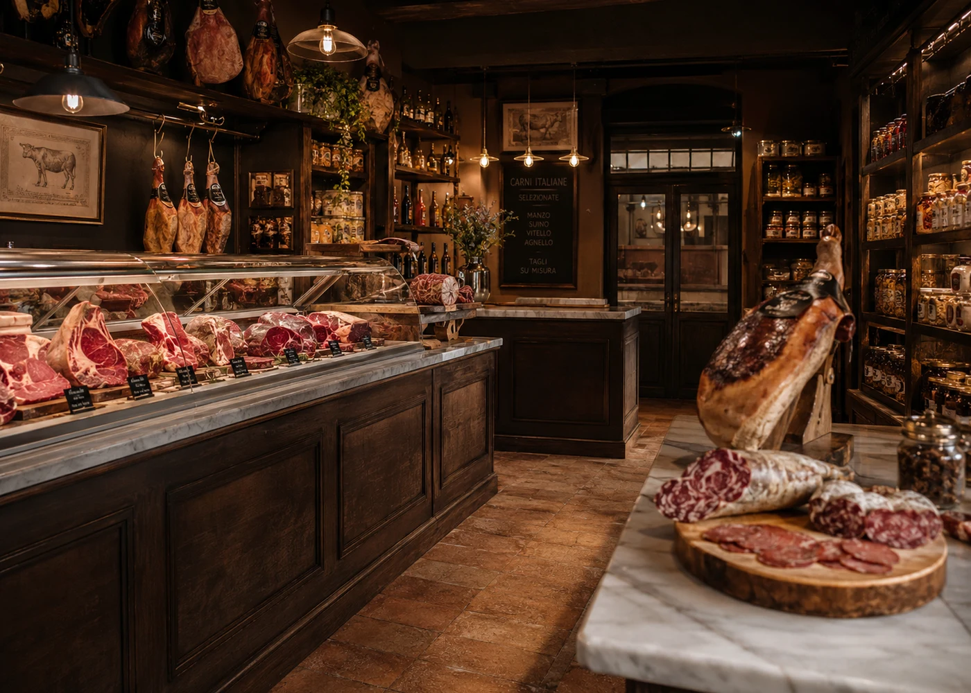 Spazio predisposto per la fotografia dell’interno della macelleria